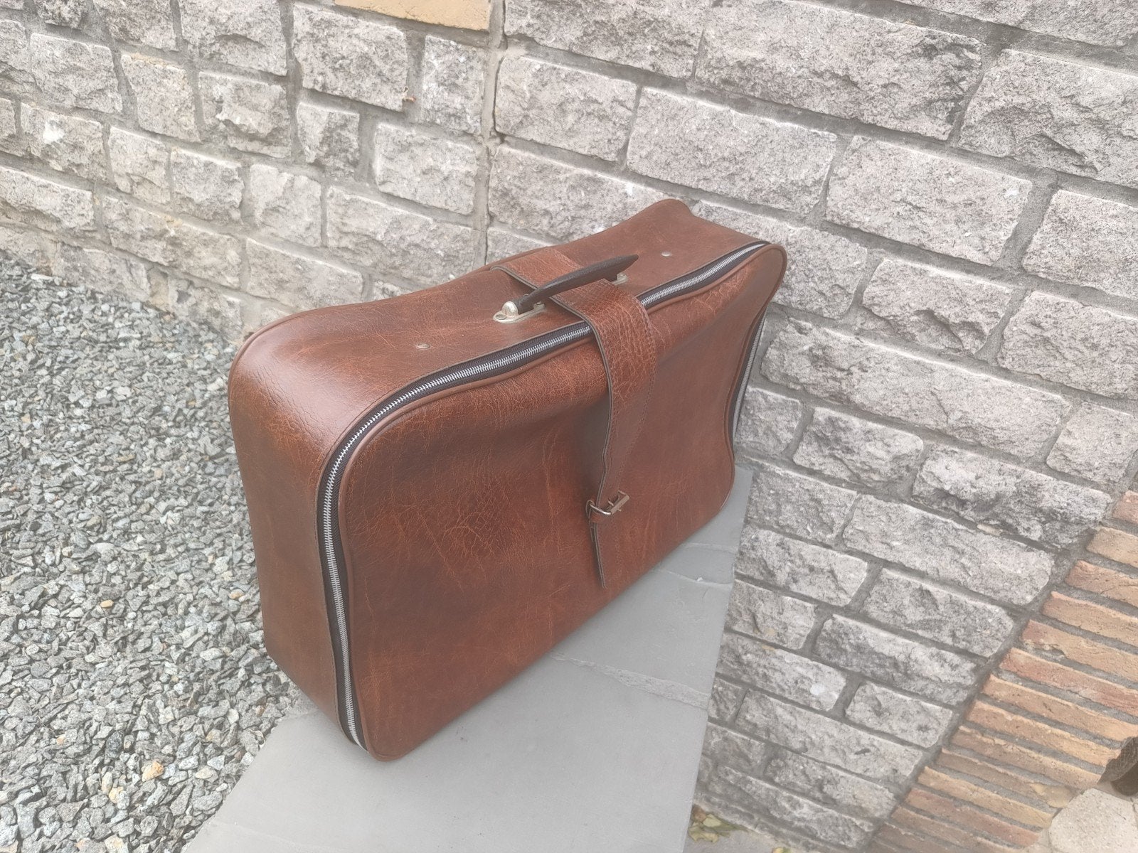 Mooie vintage retro reiskoffer in goede bruikbare staat, Antiek en Kunst, Ophalen