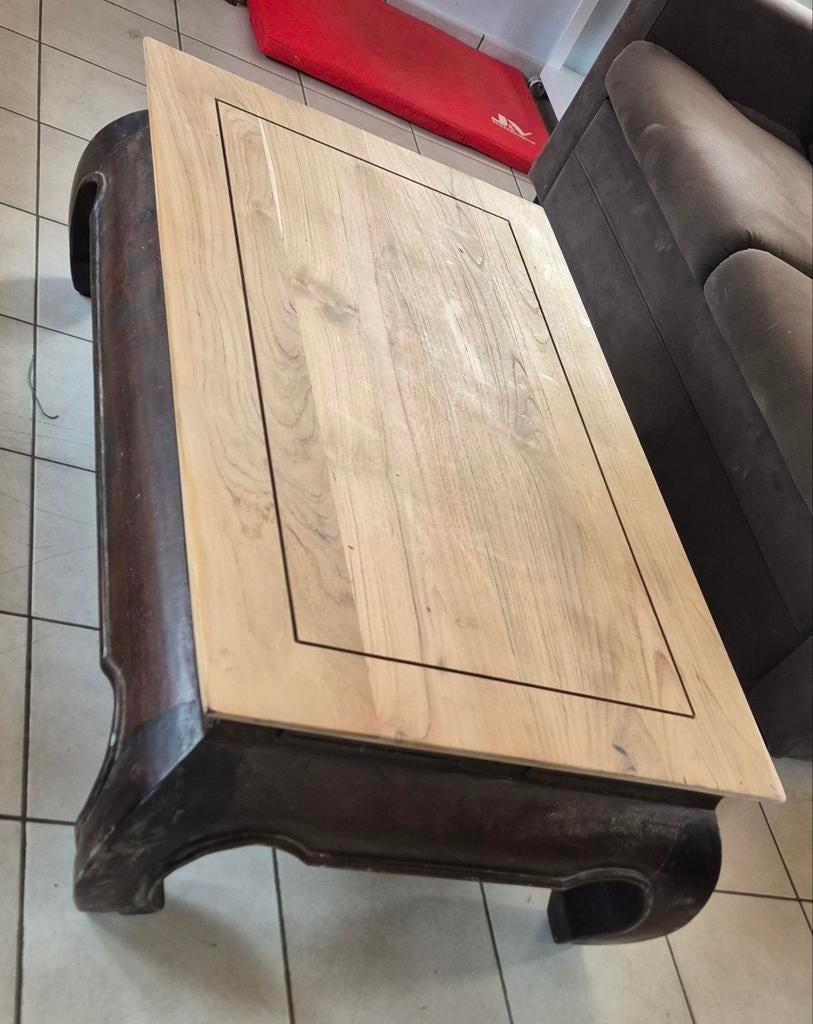 Table de salon en teck, Ophalen