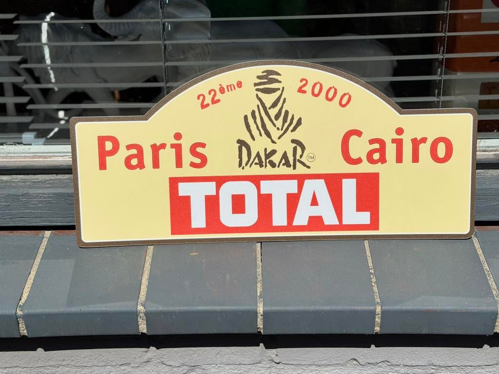 Parijs Dakar reclame plaat, Ophalen of Verzenden, Gebruikt, Reclamebord