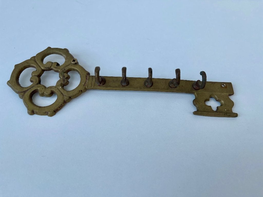 Sleutelvormige wandhouder met haakjes, Antiek en Kunst, Curiosa en Brocante, Ophalen