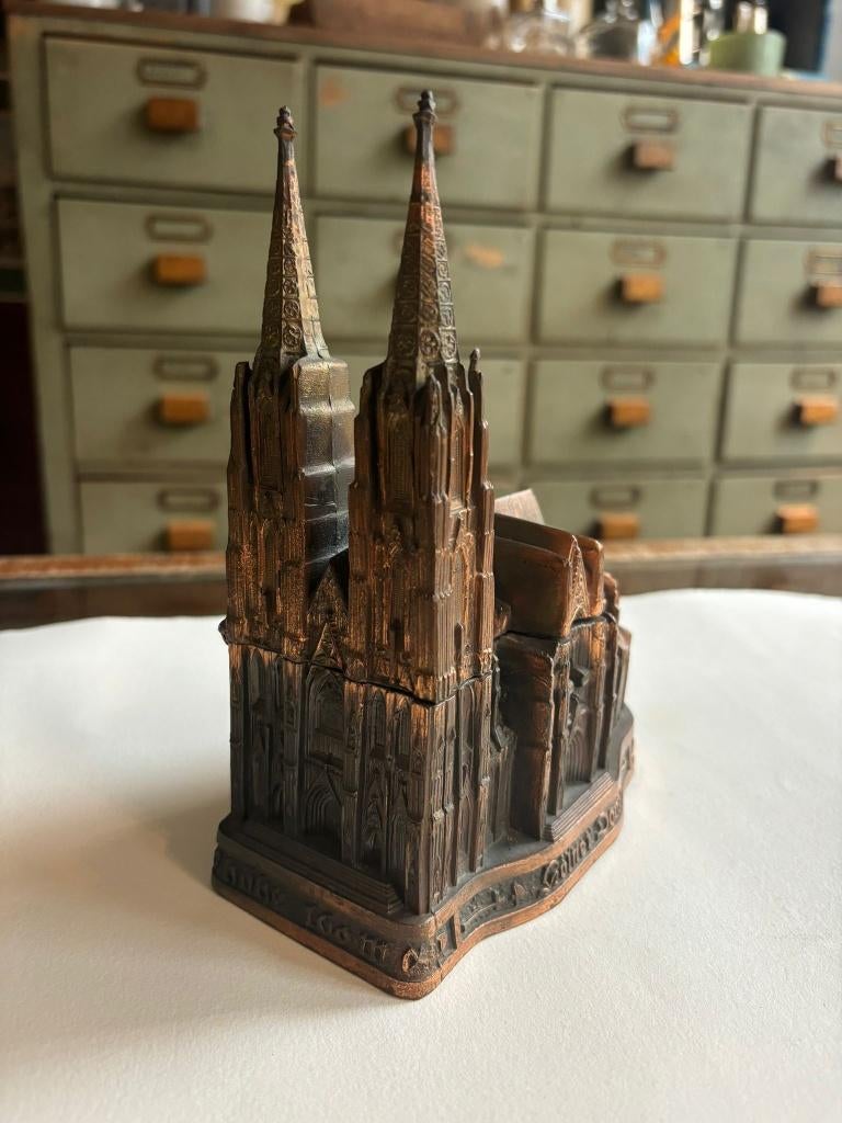 Antiek miniatuur Kölner Dom juwelenkistje – ca. 1900–1930, Antiek en Kunst, Ophalen of Verzenden