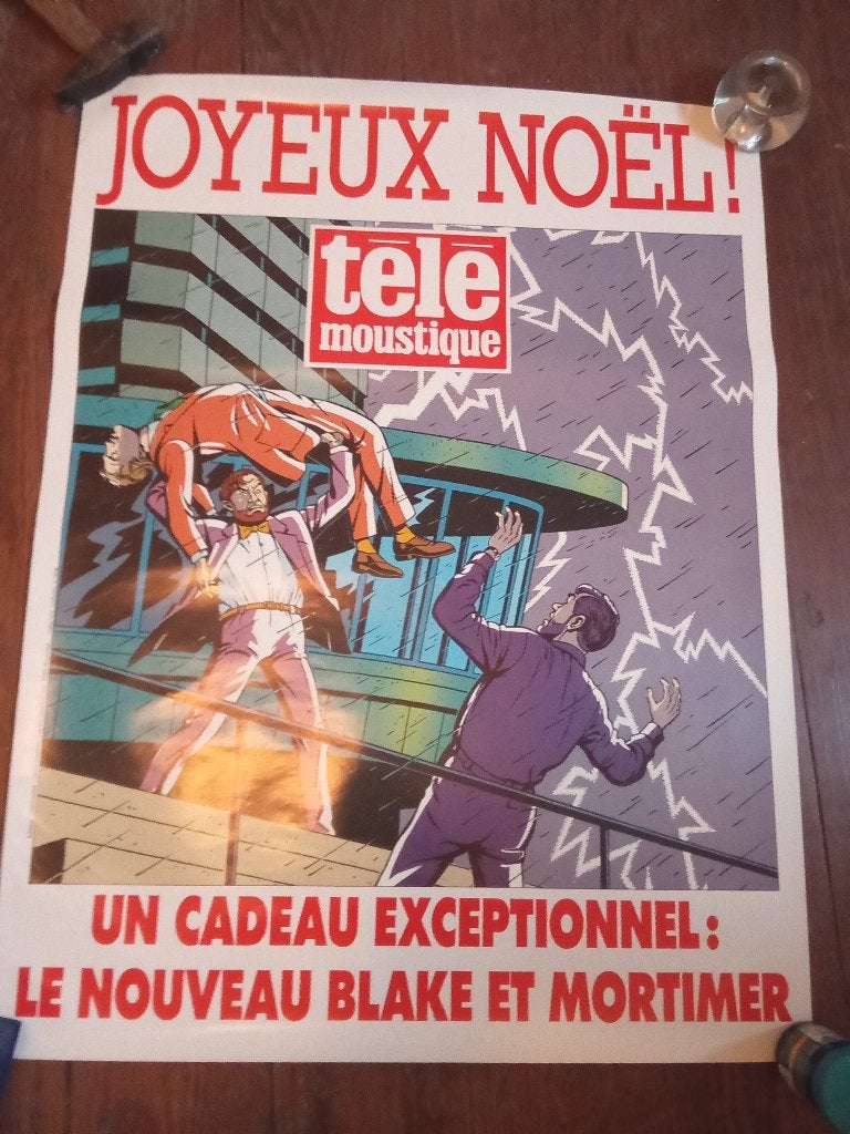 Affiche publicitaire BD, Enlèvement, Comme neuf, Rectangulaire vertical, Autres sujets/thèmes