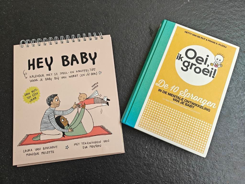 Oei ik groei & Hey Baby: pakket leuke babyboeken, Ophalen of Verzenden, Zo goed als nieuw