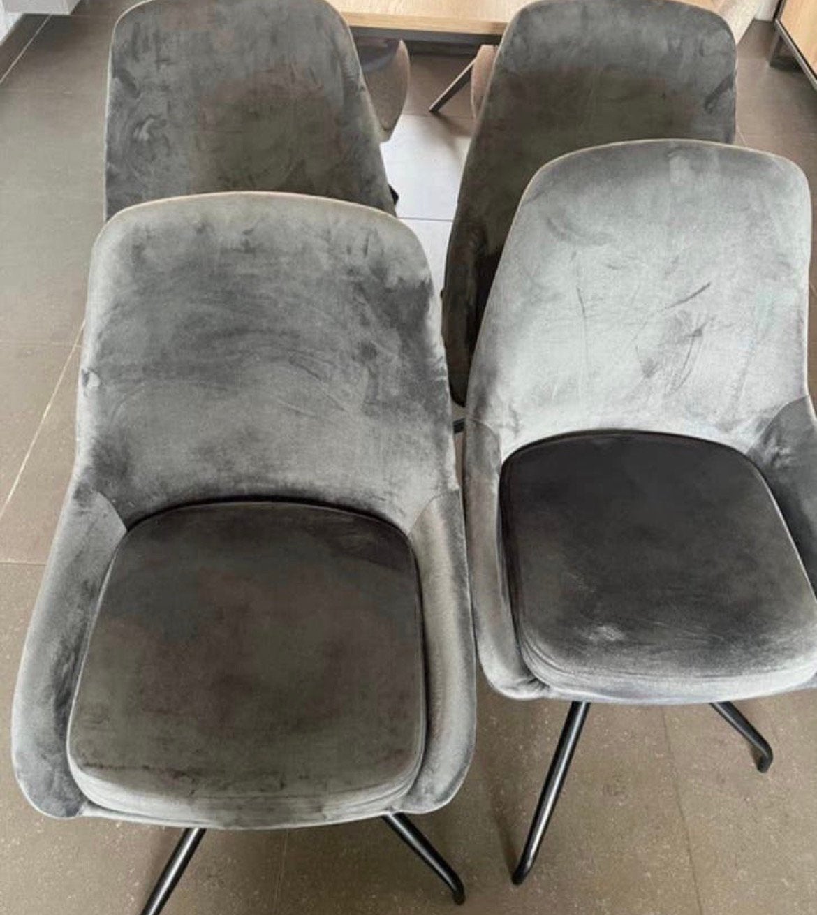 Eetkamerstoelen- draaimodel, Maison & Meubles, Chaises, Enlèvement, Comme neuf, Gris