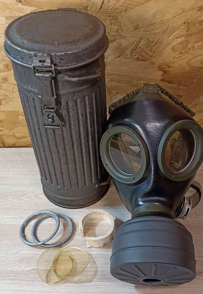 Masque anti gaz Allemand Dräger soupape latérale de 1940 ww2, Envoi, Armée de l'air, Autres types