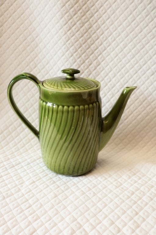 Boch - Vintage olijfgroene koffiepot, Ophalen of Verzenden