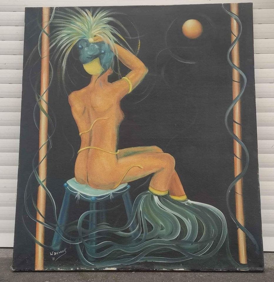 Huile sur toile signe w dewulf 81, Enlèvement ou Envoi, Toile