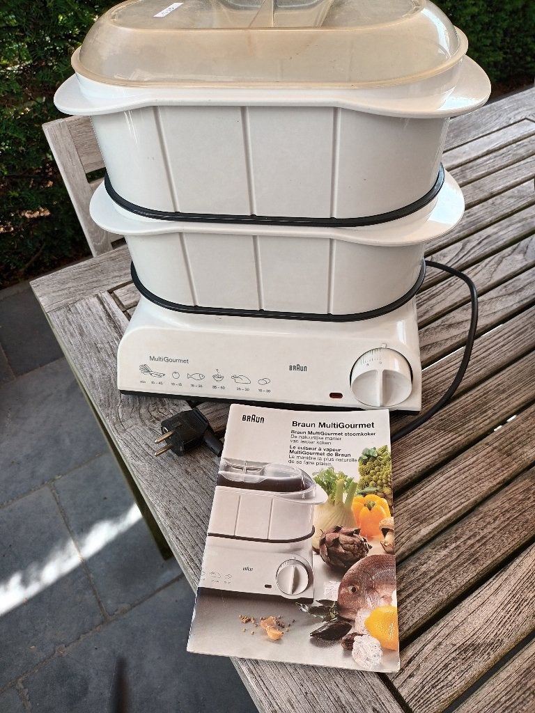 stoomkoker dubbele van merk braun, Ophalen, Zo goed als nieuw