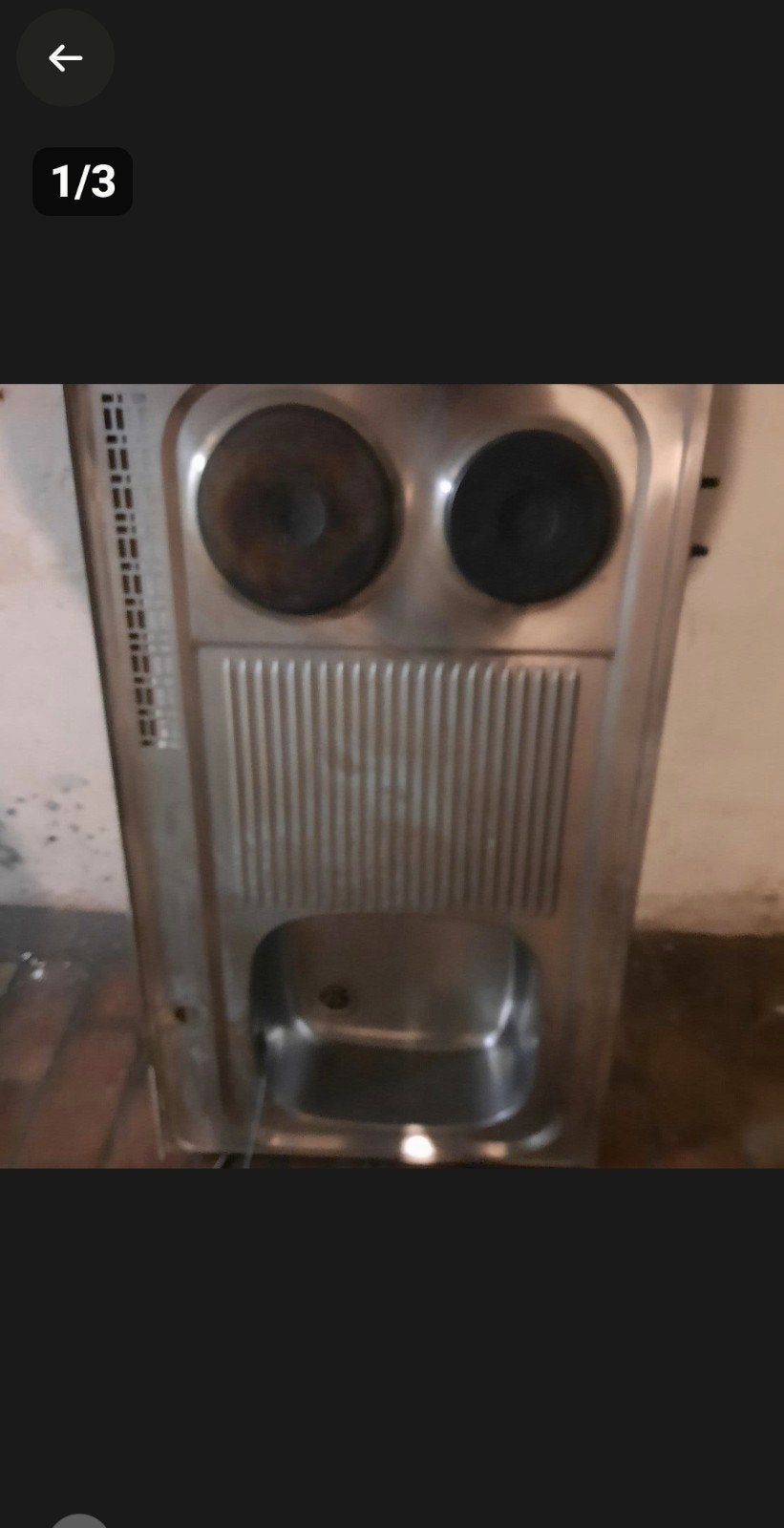 evier inox avec 2 taques, Enlèvement
