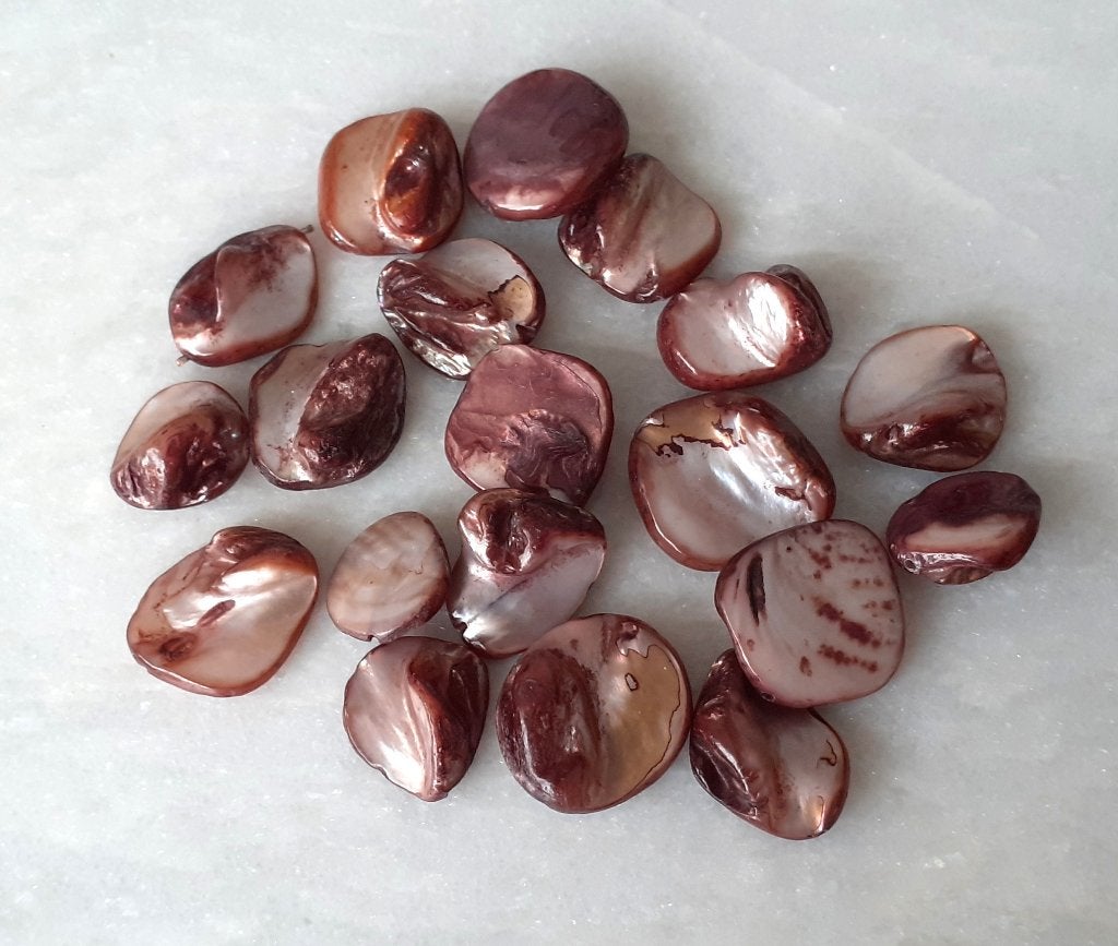 lot kralen 19 bruine parelmoer, Enlèvement ou Envoi, Neuf, Perle