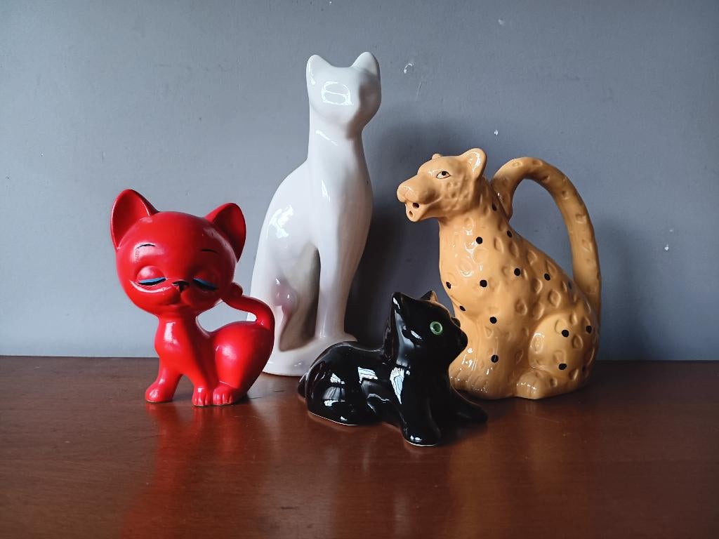 Vintage kattenbeelden, Ophalen of Verzenden, Huis en Inrichting