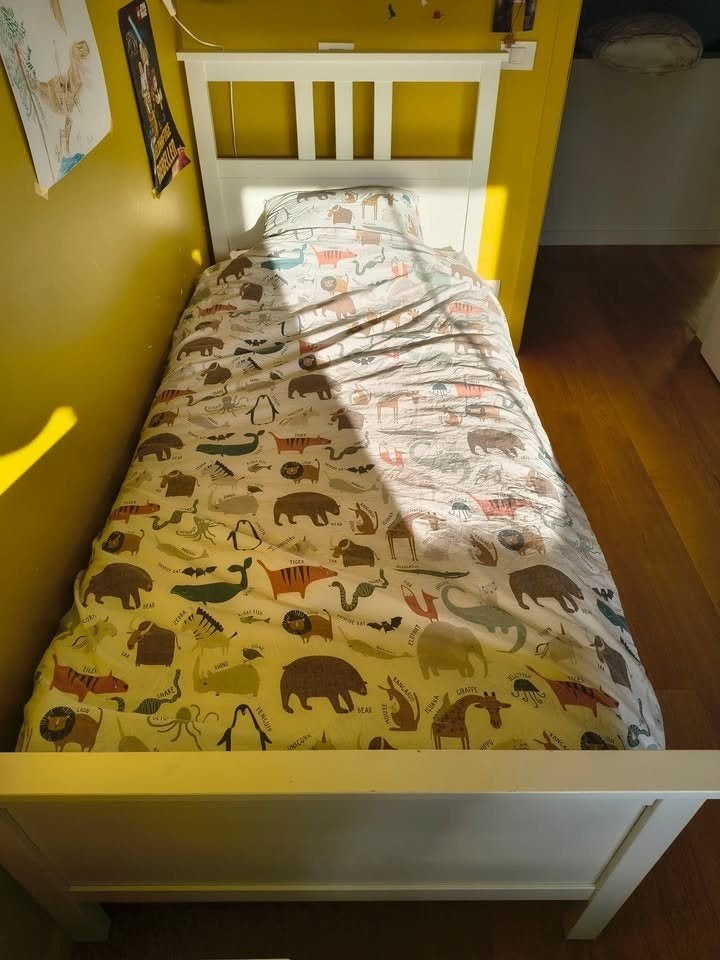 Bedframe Ikea Hemnes 90x200, 90 cm, Une personne, Enlèvement, Utilisé