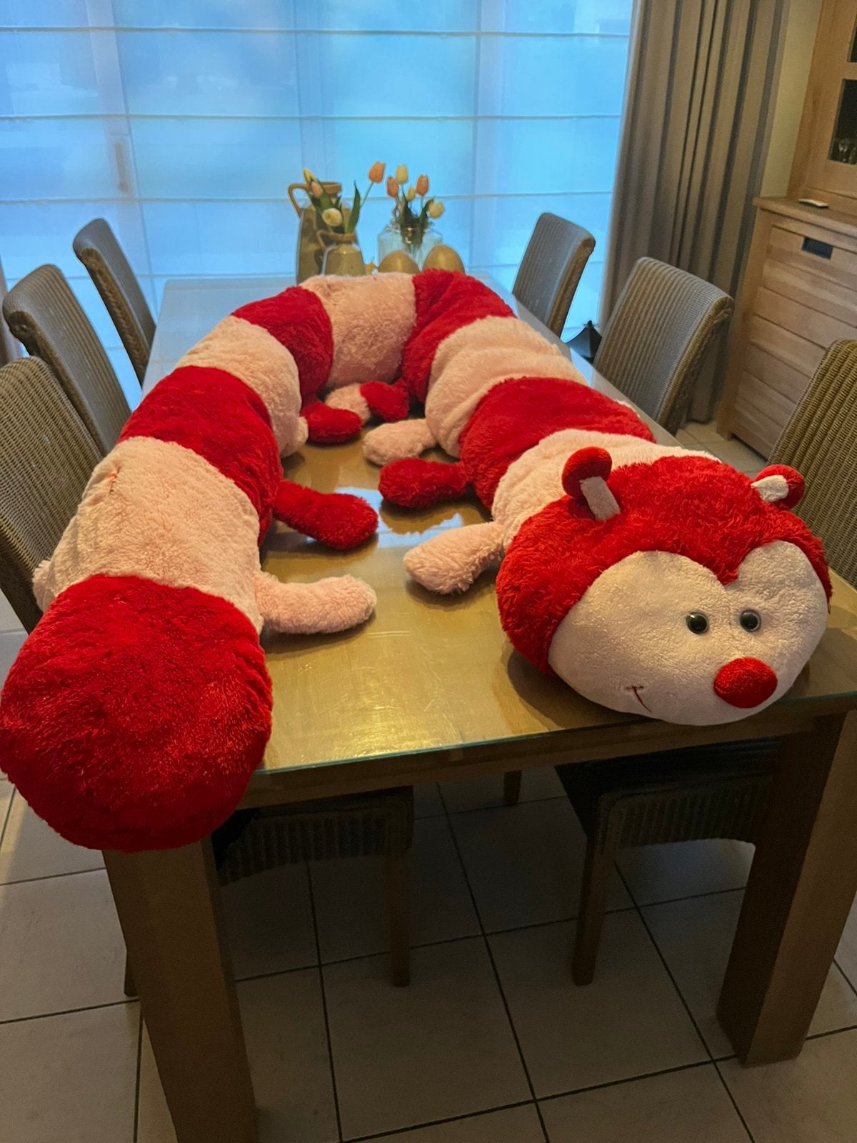 Xxxl rups love ~ 3 m nieuwprijs 60euro, Enfants & Bébés, Jouets | Peluches, Comme neuf, Autres types, Efteling, Autres marques
