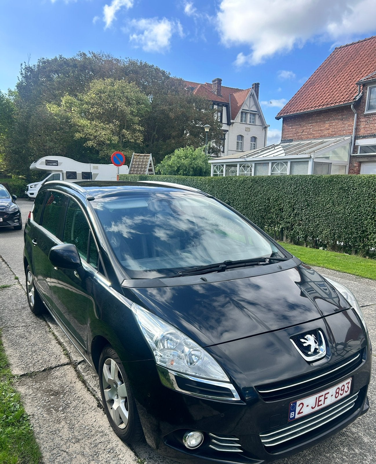 Peugeot 5008, 2012, 1.6 ehdi automaat, Auto's, Euro 5, Zwart, Zwart, Leder