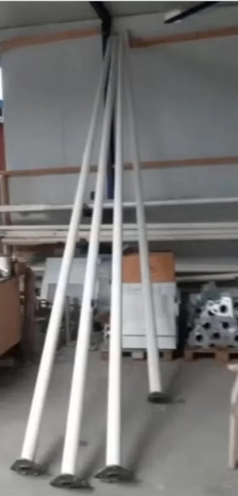 2 Aluminium Vlaggenmasten – 4 Meter, Diversen, Vlaggen en Wimpels, Ophalen, Gebruikt