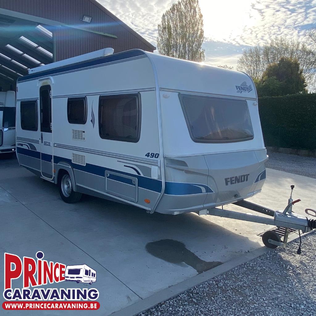 Fendt Saphir 490 TF 2008 - Prince Caravaning, Caravans en Kamperen, Bedrijf, Dwarsbed, Douche, Tot en met 4