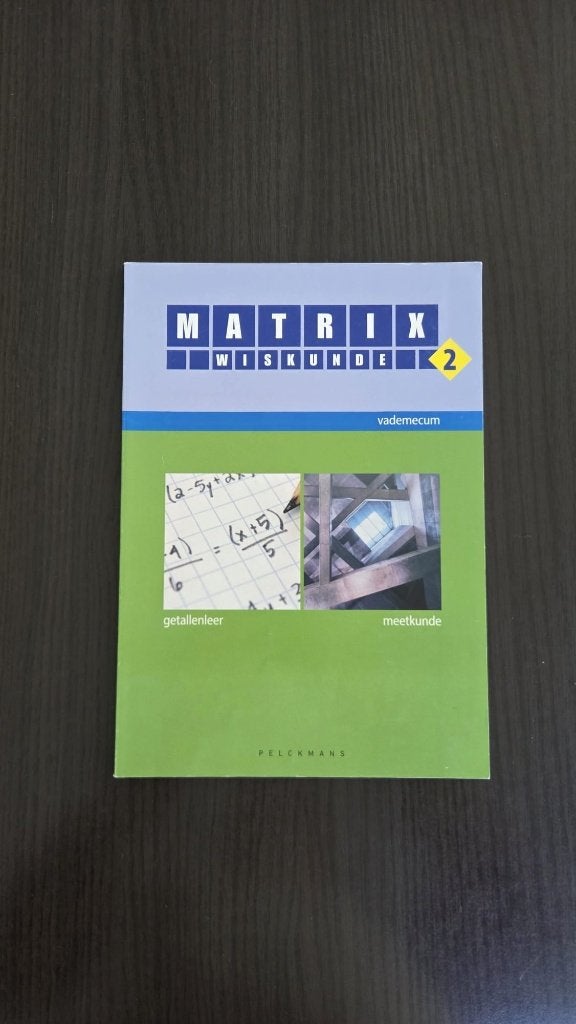 Matrix Wiskunde 2 Vademecum, Boeken, ASO, Wiskunde A, Ophalen of Verzenden, Zo goed als nieuw