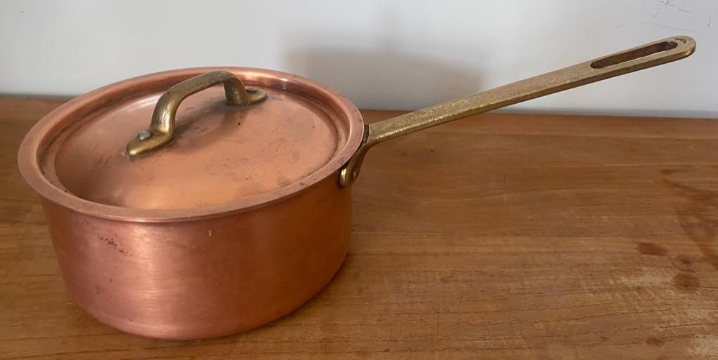 Vintage steelpan lijkt een massief koperen model te zijn, Ophalen, Koper