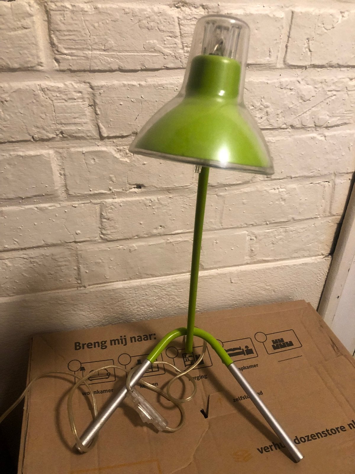 Retro Bureau Lamp, Vert, Enlèvement, Comme neuf