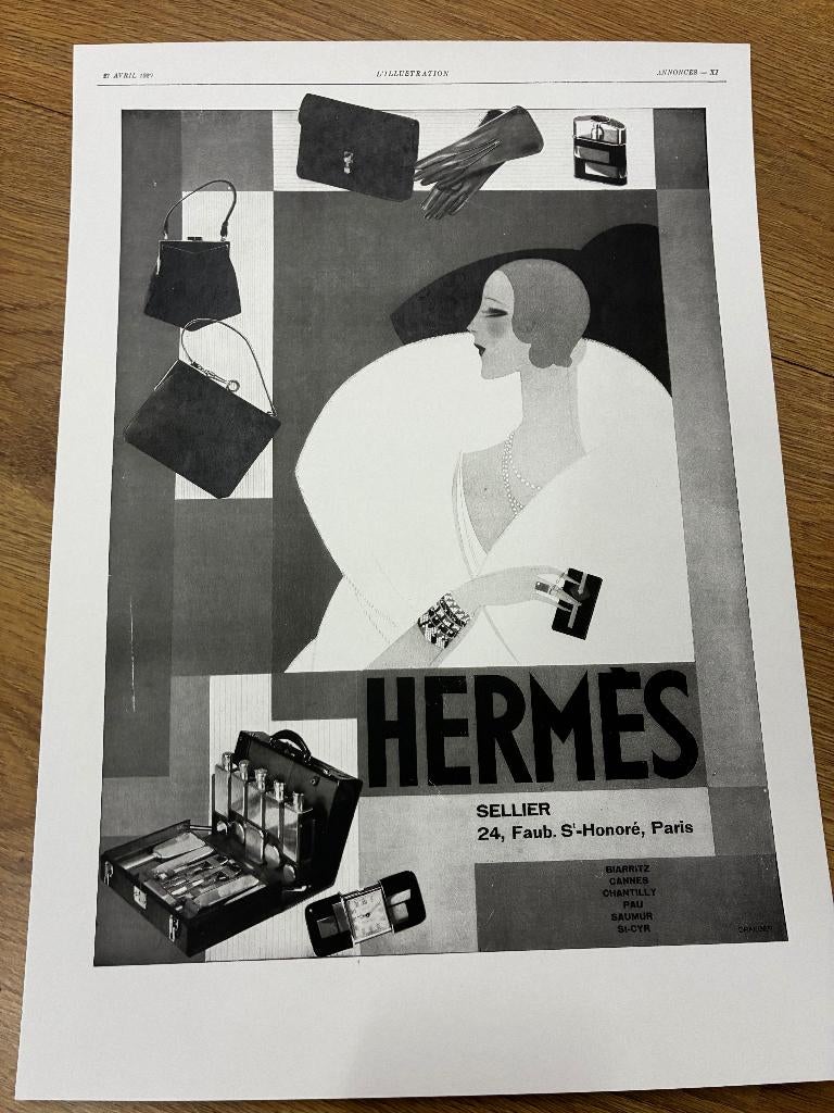 Hermes reclame jaren 1930, Verzamelen, Ophalen of Verzenden, Nieuw, Reclamebord