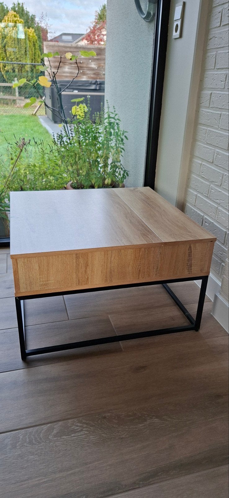 open te klappen salontafelje, Ophalen, Gebruikt, 50 tot 100 cm, Vierkant