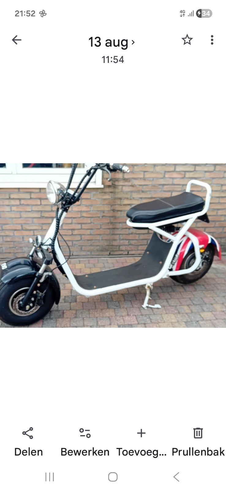 Electrische scooter A klasse, Motoren, Ophalen