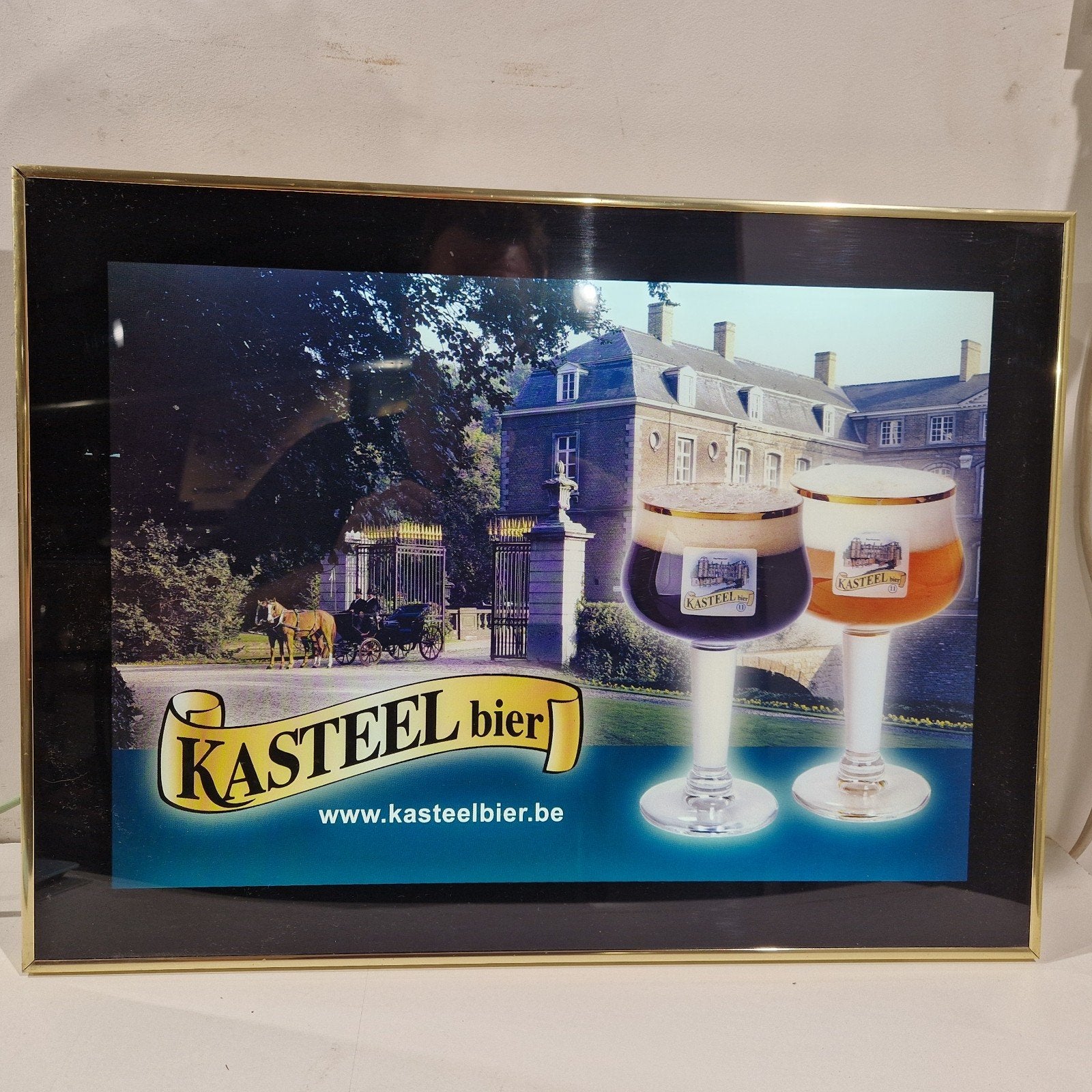 lichtbak kasteelbier,  lichtreclame key company , 60 cm, Ophalen of Verzenden