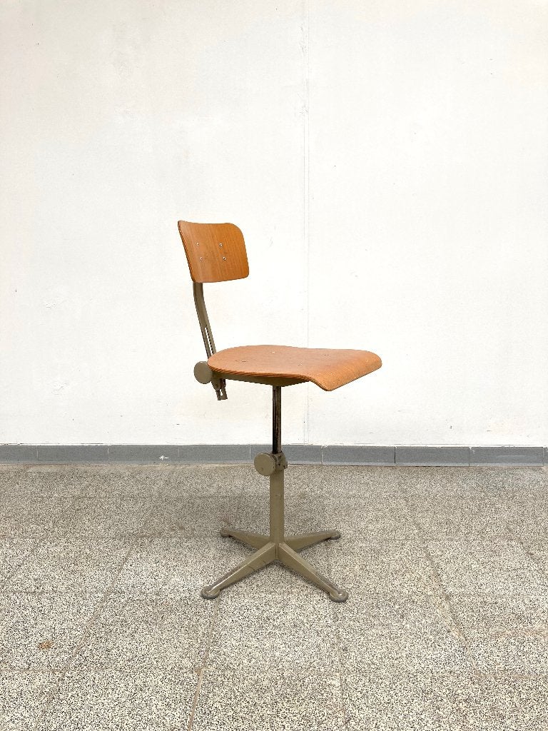 Vintage design Friso Kramer architectenstoel/tekenstoel, Ophalen, Gebruikt, Industrieel design, Eén