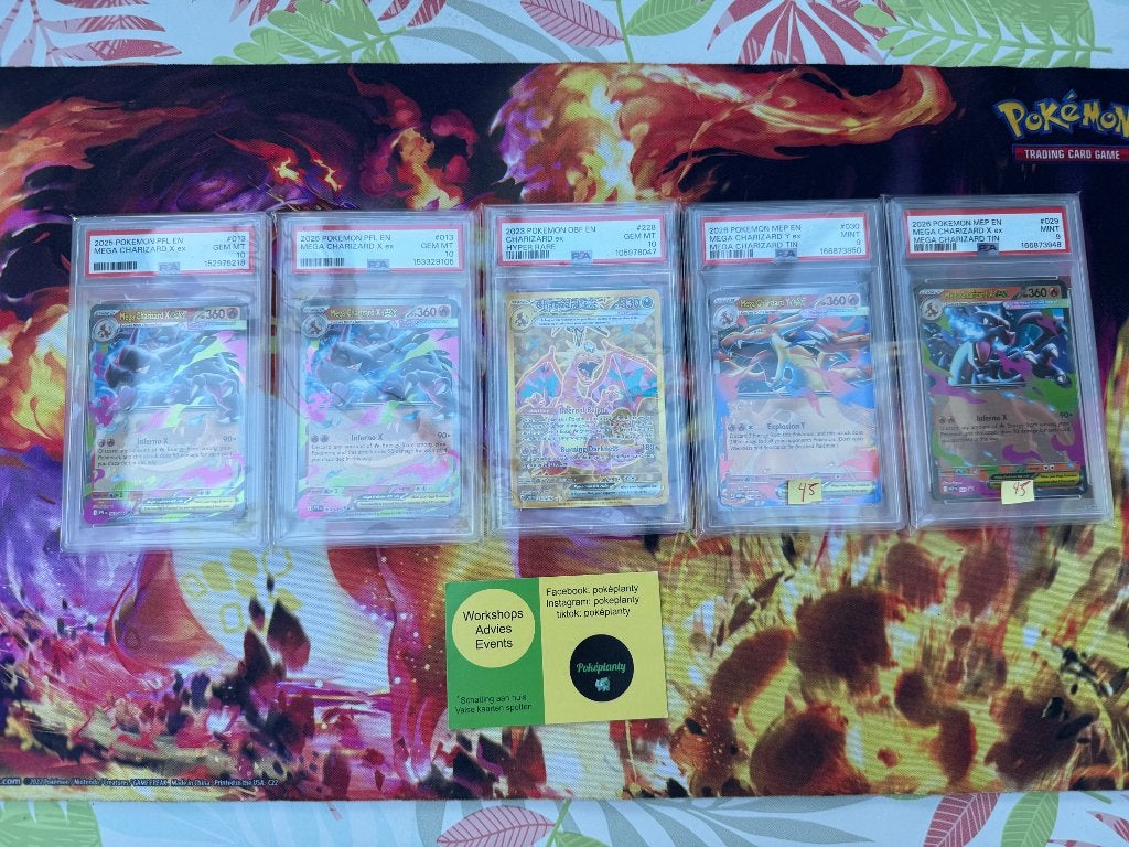 Charizards ex te koop: psa 9/10, Enlèvement ou Envoi, Neuf, Plusieurs cartes, Foil