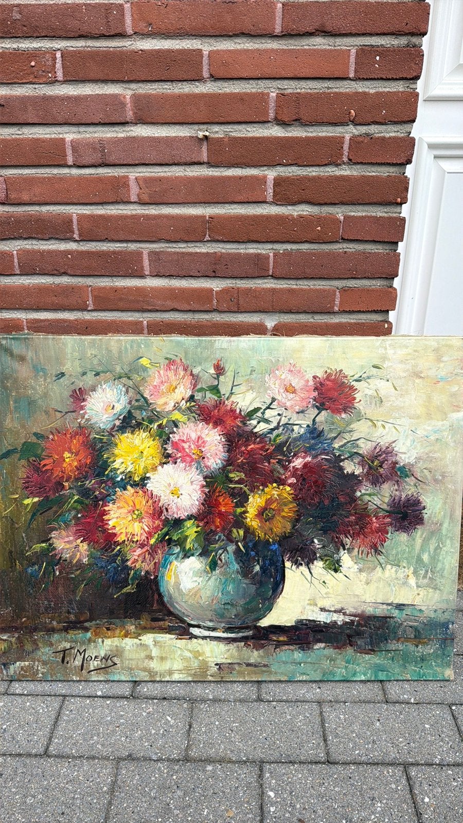 Peinture à l'huile sur toile nature morte à l'huile signée, Antiquités & Art, Enlèvement ou Envoi
