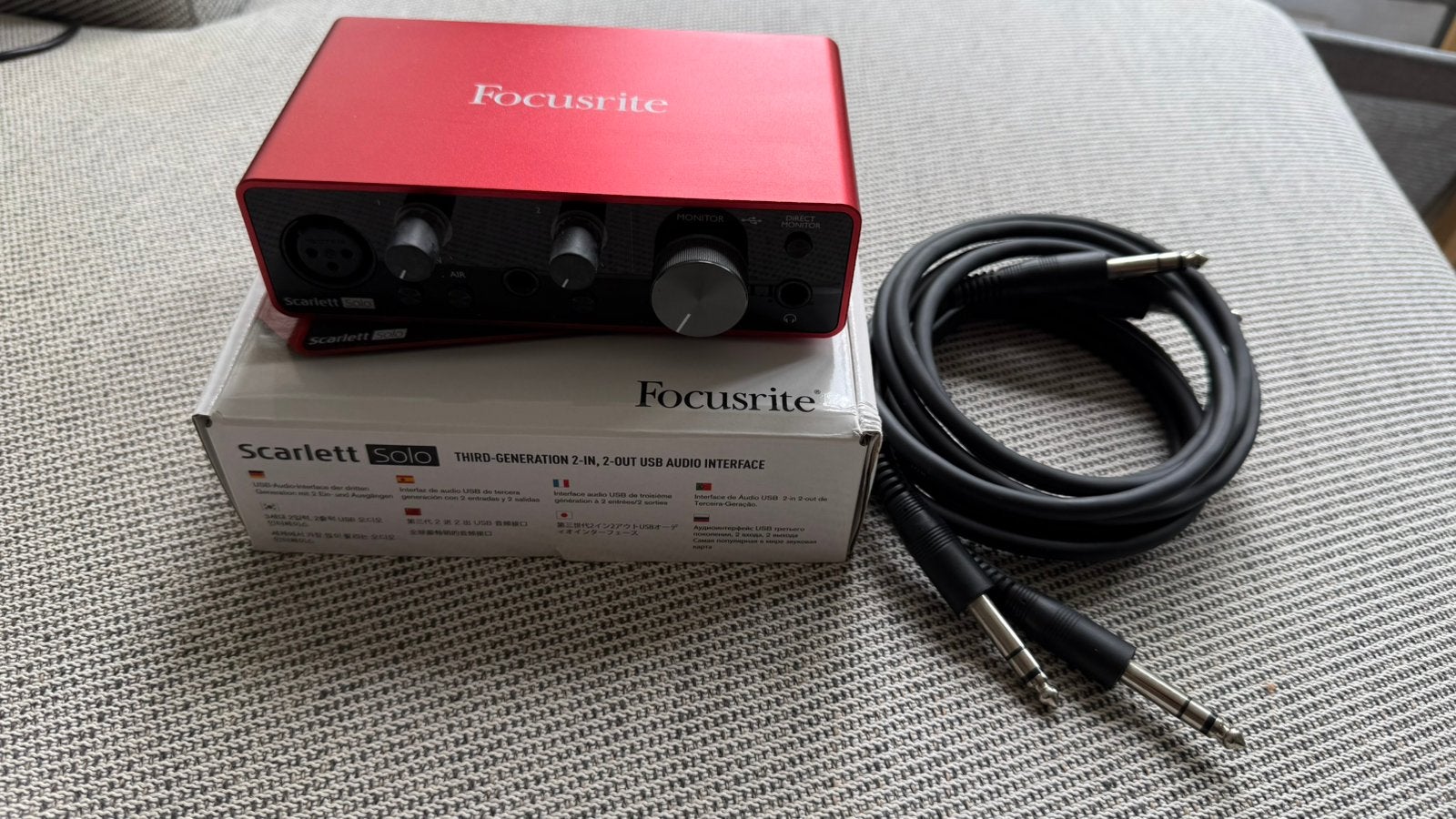 Focusrite Scarlett Solo 3rd Gen USB-audio-interface, Ophalen of Verzenden, Zo goed als nieuw