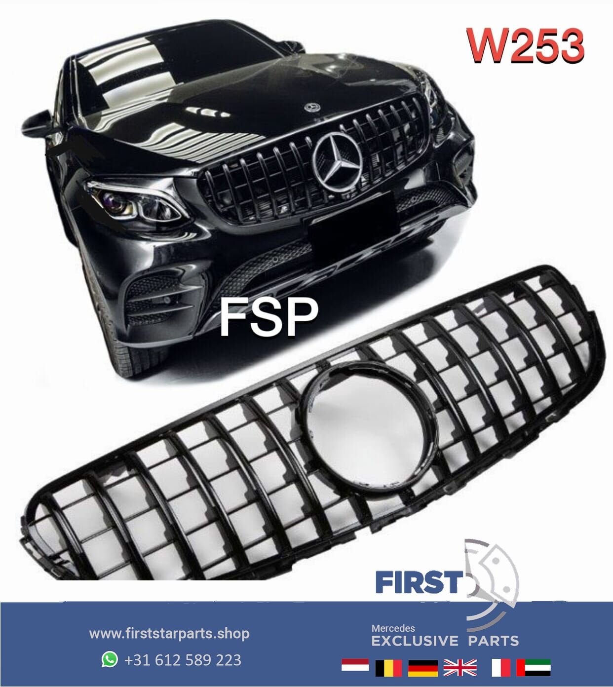 W253 C253 GLC KLASSE PRE-FACELIFT AMG GT LINE GRIL 2016-2019, Utilisé, -, -, Enlèvement ou Envoi