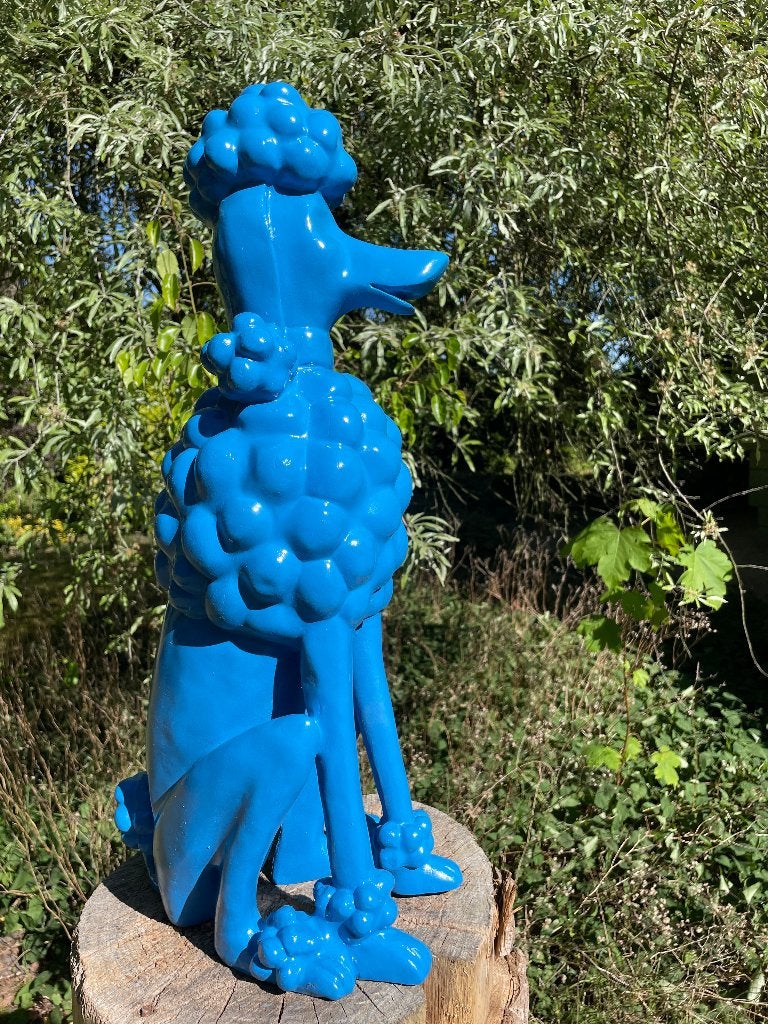 Beeld hond poedel abstract, tuin, gazon  60cm, Ophalen, Nieuw, Kunststof, Dierenbeeld
