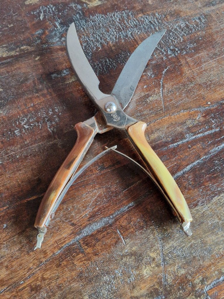 Vintage Kreeftenschaar RVS van het merk solinger, Antiquités & Art, Enlèvement ou Envoi