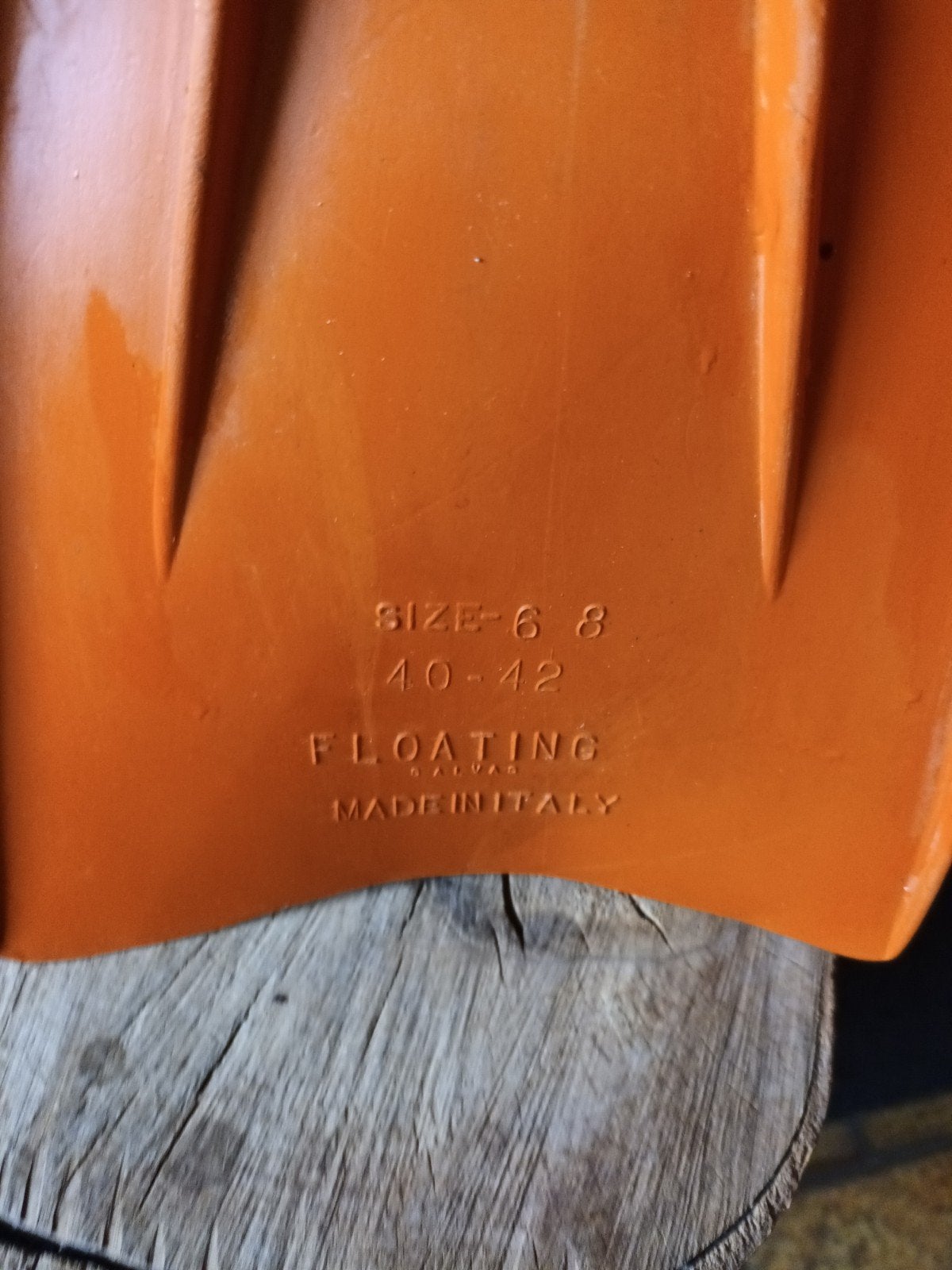 zwemvliezen oranje made in Italië maat 40-42, Ophalen, Gebruikt