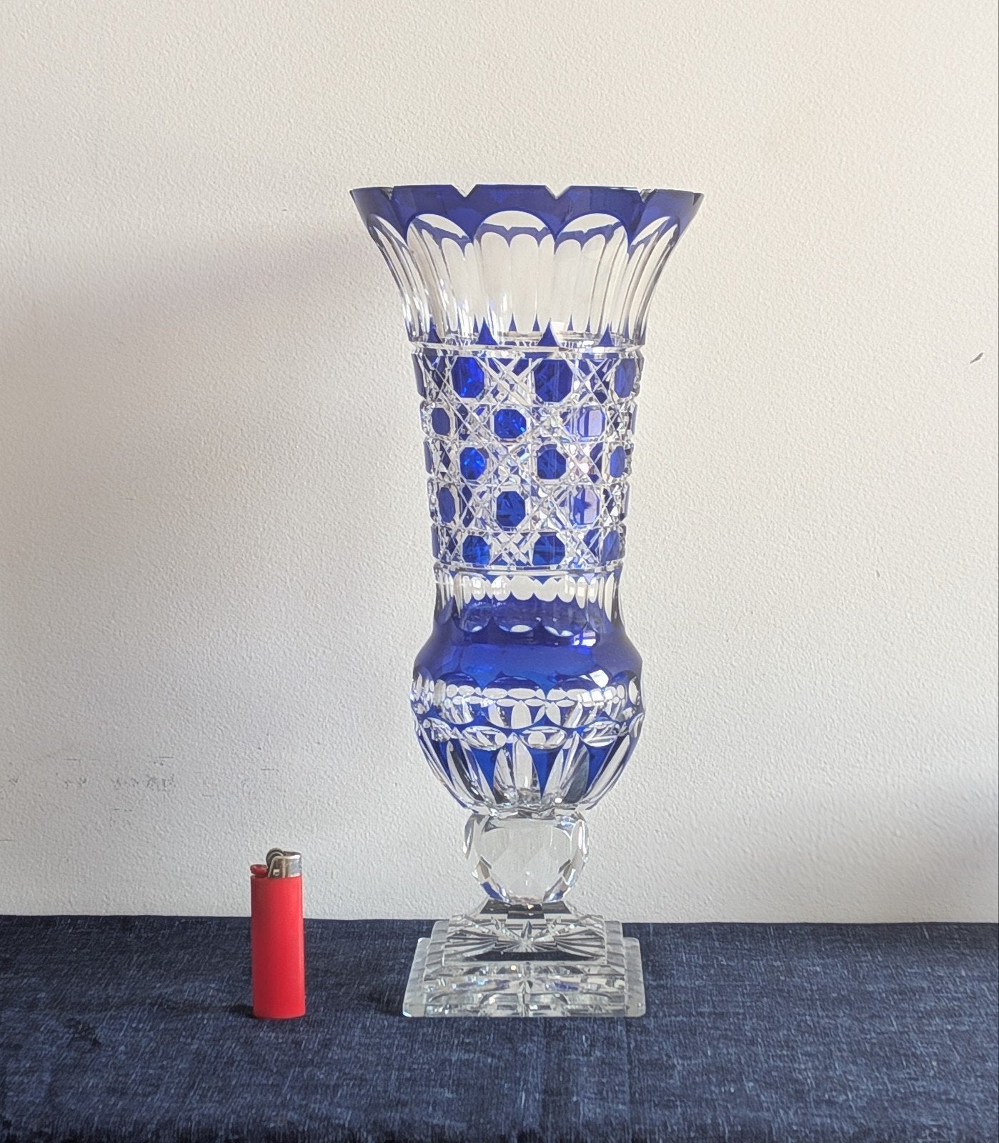 grote kristallen vaas 40 cm, Ophalen of Verzenden