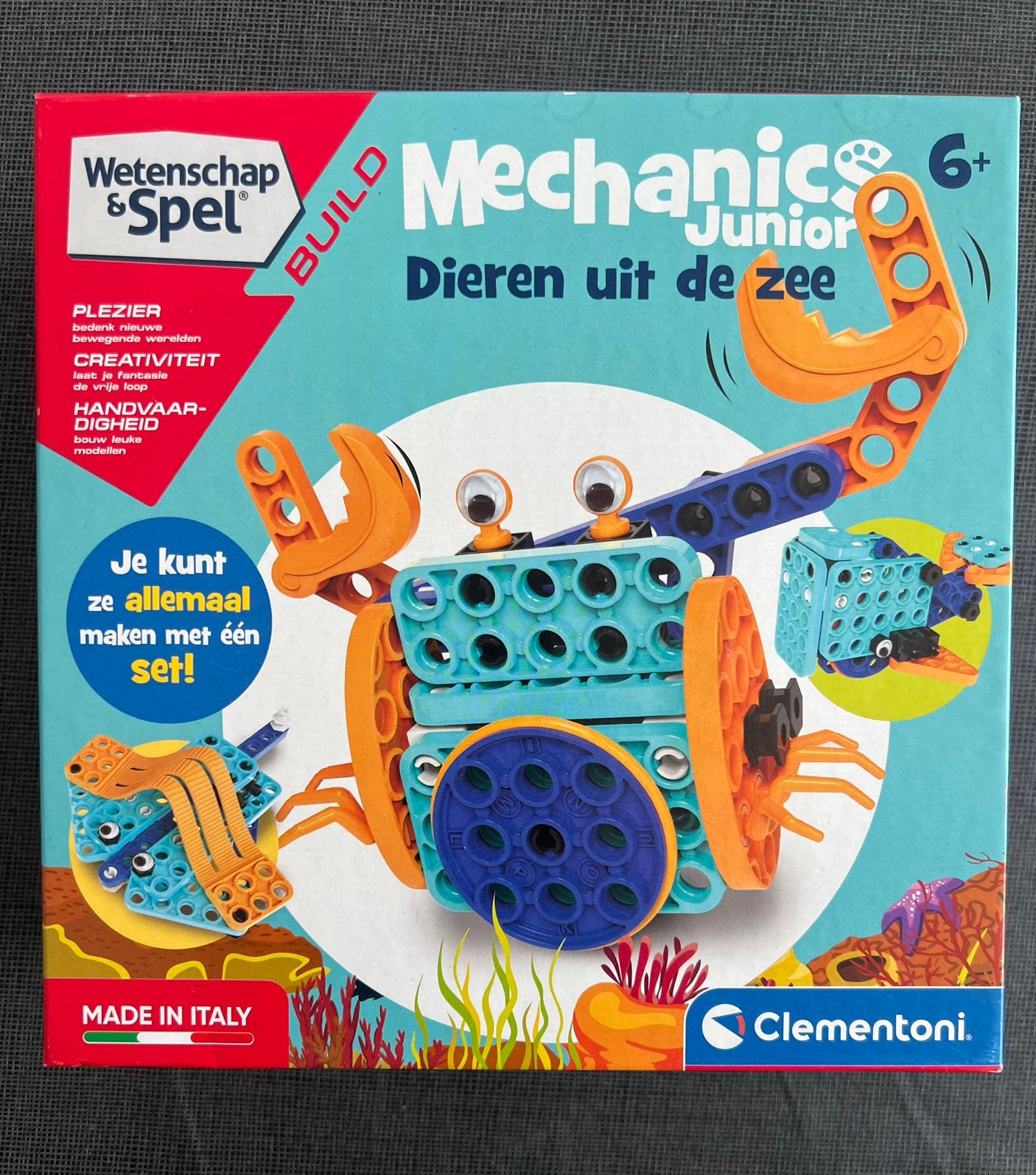 Clementoni mechanics junior, dieren uit de zee, Ophalen of Verzenden, Zo goed als nieuw, Bouwen