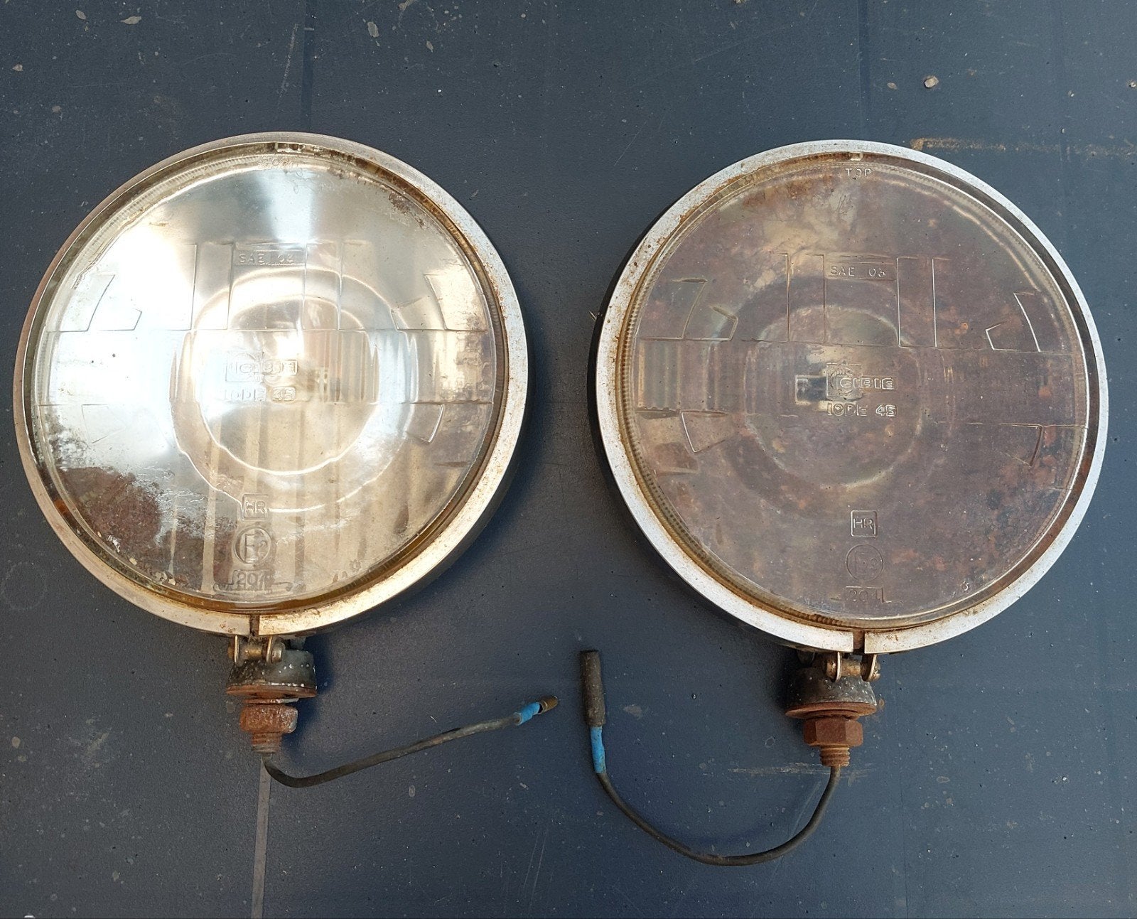 Cibié koplampen type 45 — 180 mm, Auto-onderdelen, Ophalen of Verzenden, Gebruikt, Oldtimer onderdelen