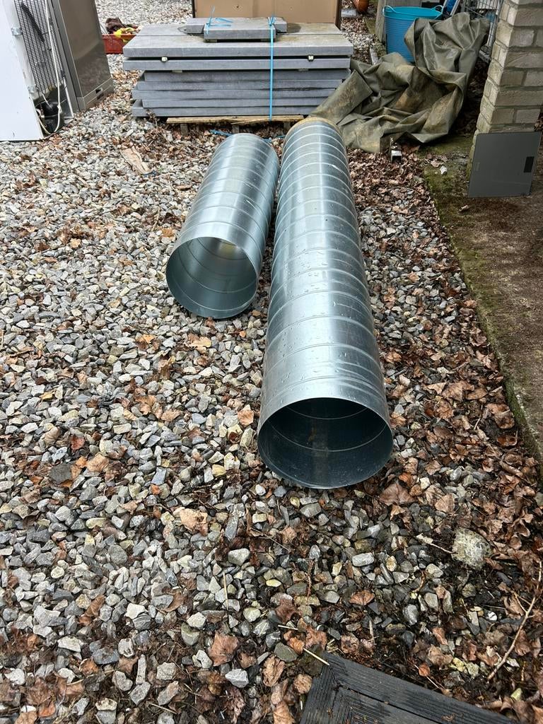 Tuyau métal galvanisé rigide 315mm longueur 2met1m aération, Enlèvement