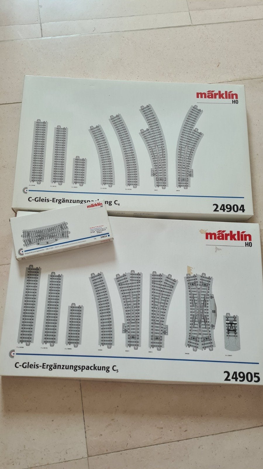 Märklin C-Gleis H0 – Gros lot rails + aiguillages (TJD motor, Hobby en Vrije tijd, Modelbouw | Overige, Ophalen