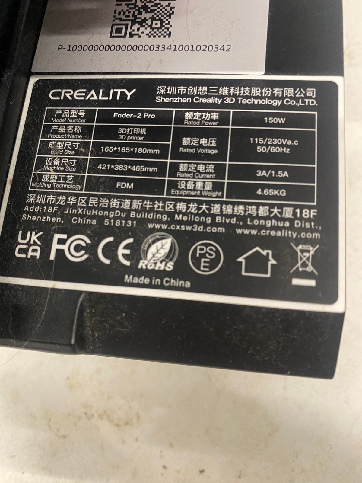 Ender-2 Pro 3d printer met genuine BLTouch mod., Informatique & Logiciels, Enlèvement, Utilisé, Filament