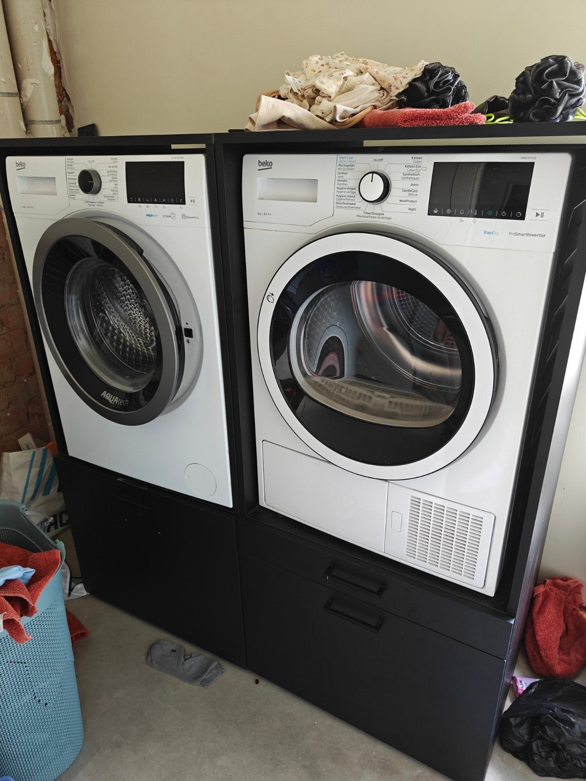 Kast voor wasmachine en droogkast, Ophalen