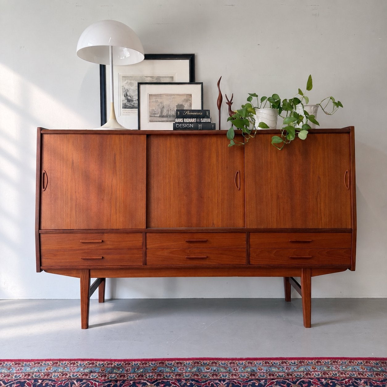 Buffet danois vintage, teck, 25 à 50 cm, Enlèvement ou Envoi, Vintage, 150 à 200 cm