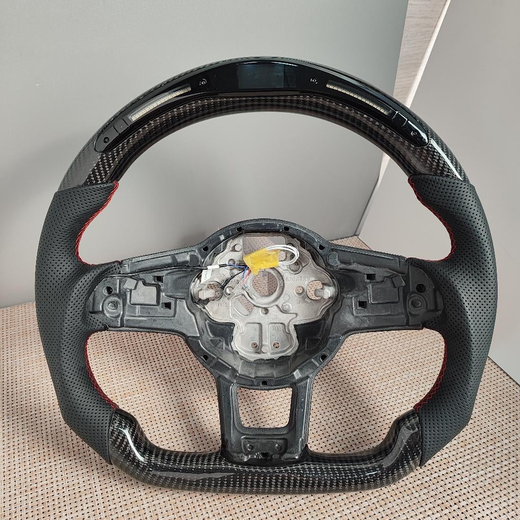 Volkswagen Golf GTI Polo LED stuur upgrade carbon leer rood, Ophalen of Verzenden, Nieuw, Volkswagen