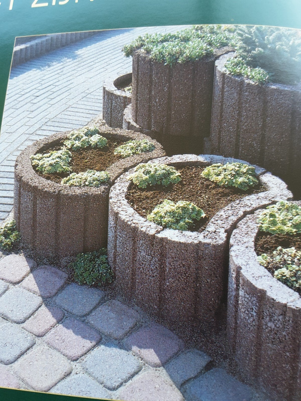 Stapelbare bloembakken in rode steen, Enlèvement, Utilisé, Pierre, Jardin