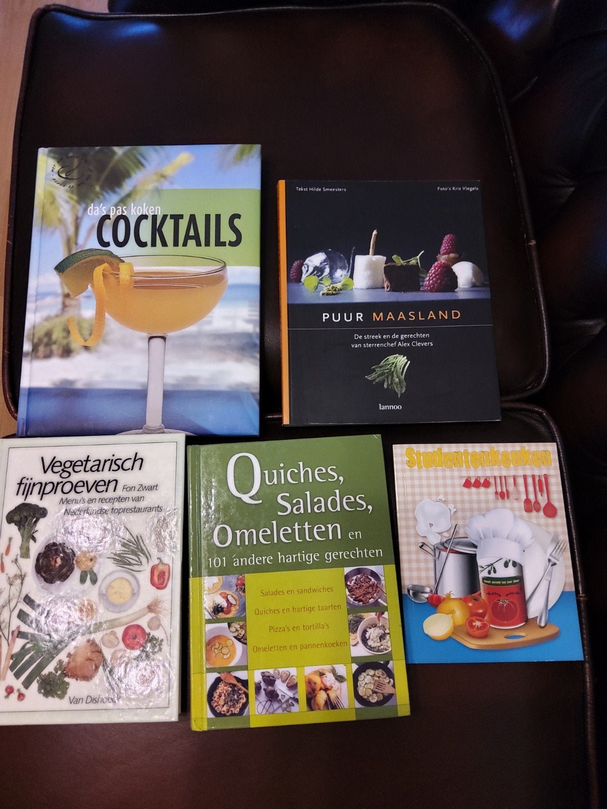 lot van 5 boeken thema koken, Boeken, Vegetarisch, Overige typen, Ophalen of Verzenden, Zo goed als nieuw