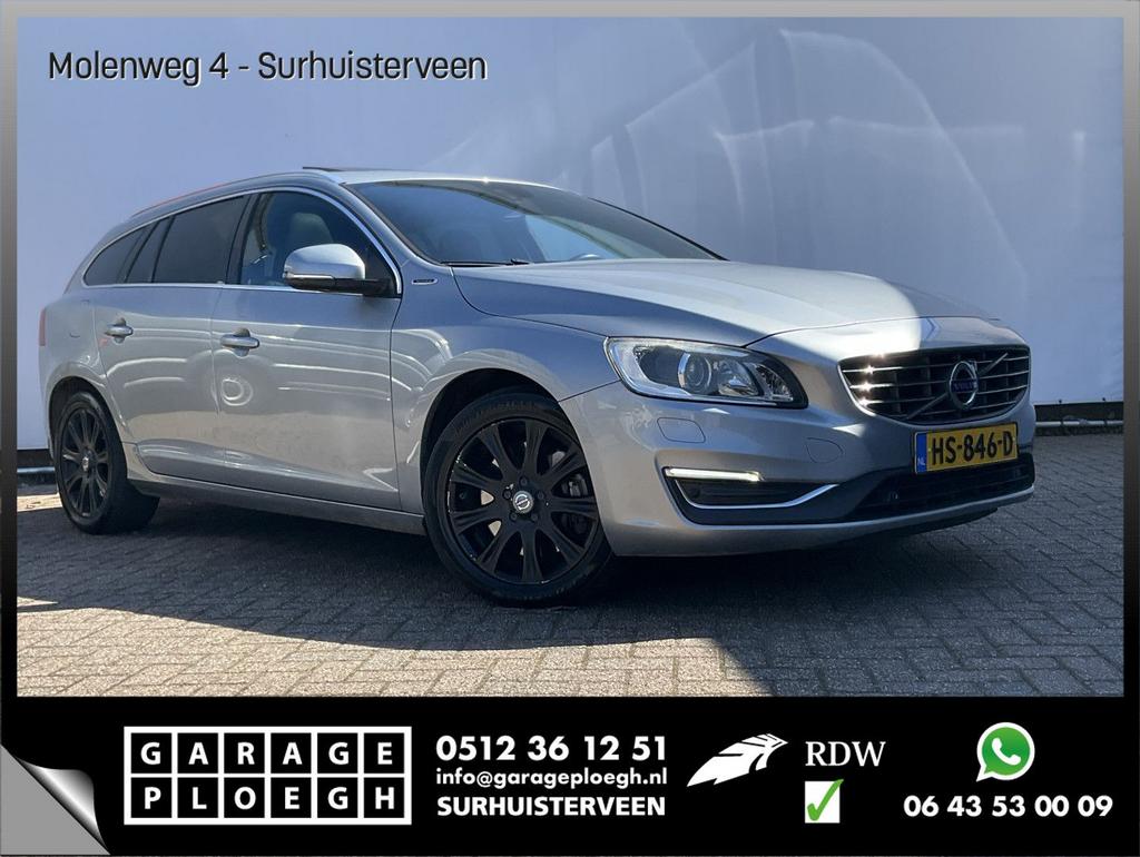 Volvo V60 2.4 D6 Twin Engine R-Design TechnologiePack Trekha, Auto's, Volvo, Automaat, Break, Zilver of Grijs, Te koop