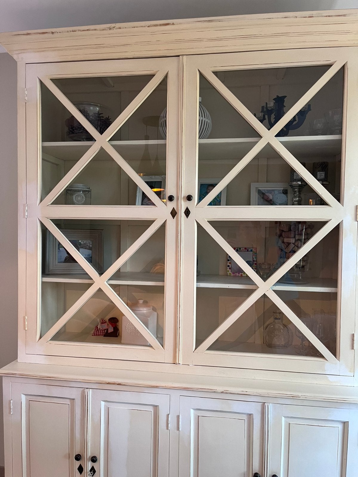 Armoire tampon/vitrine Flamant, Avec porte(s), Flamant/ klassieke stijl, 150 à 200 cm, Comme neuf