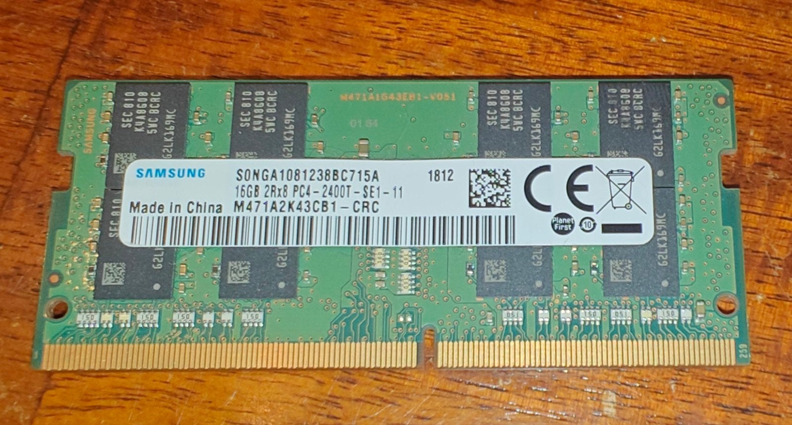 16g Sodimm ddr4 2400mt/s, Computers en Software, RAM geheugen, Ophalen of Verzenden, DDR4