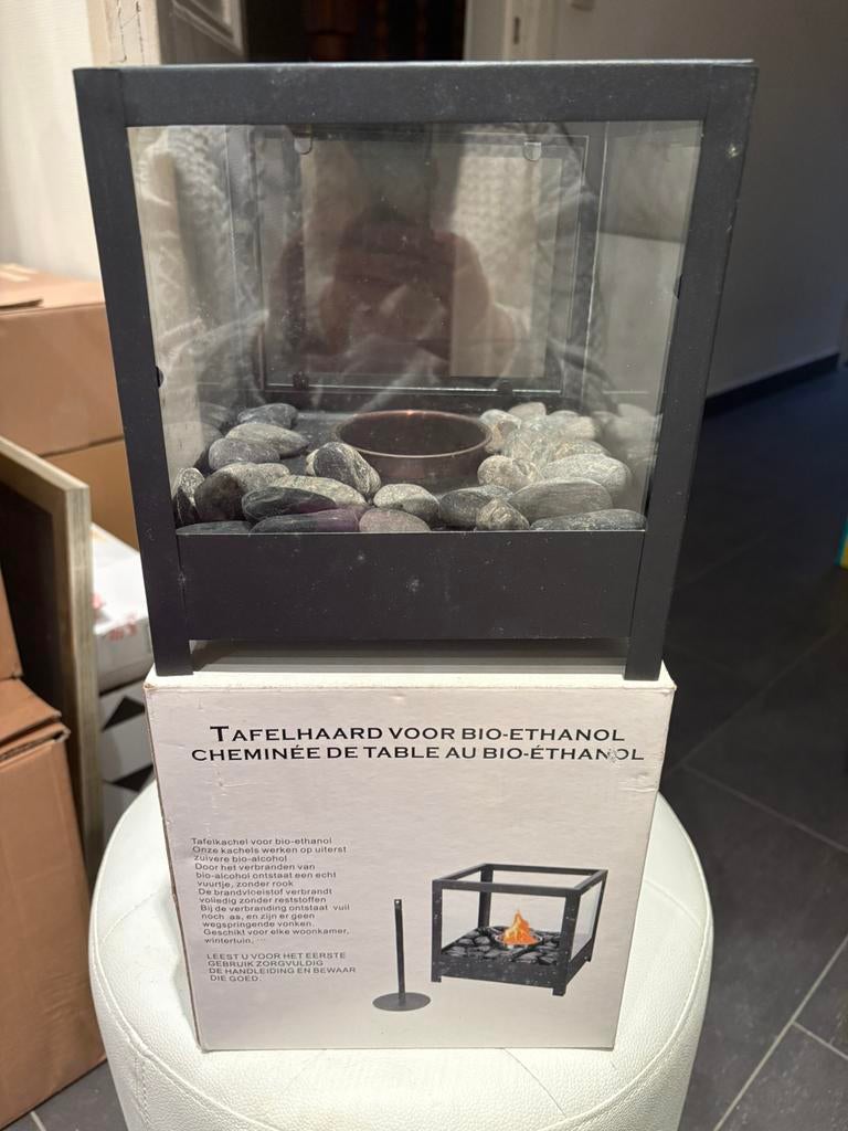 Cheminée de table au bioéthanol., Maison & Meubles, Enlèvement ou Envoi, Comme neuf, Cheminée sur pied, Cheminée de gel